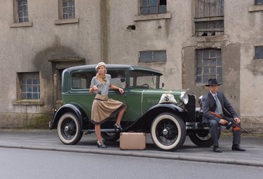 Perfect Bonnie Hat as in (Bonnie & Clyde) Style Vintage BLACK