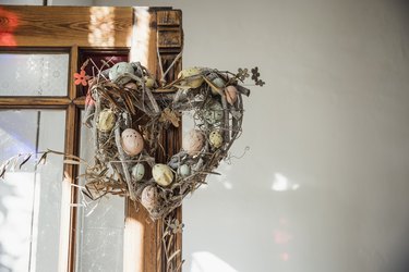 Spring Flower Basket Wreaths for Our Front Doors - Beneath My Heart