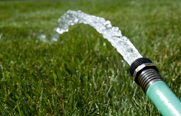 Garden Hose Flowing Water