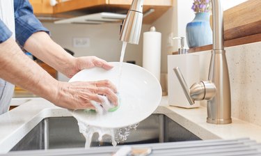 Doing  the dishes, house chores