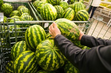 Watermelons at grocery store