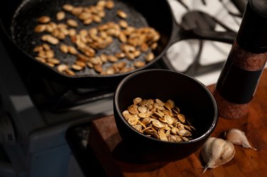 Pan-roasted pumpkin seeds