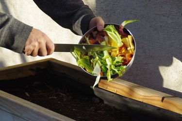 Kitchen waste recycling in composter