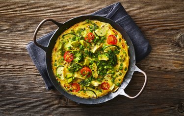 Avocado and kale frittata