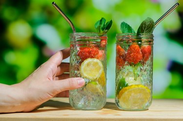 Healthy refreshing summer drinks