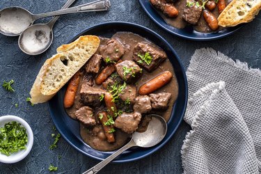 Beef bourguignon stew