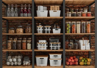 A decluttered kitchen pantry