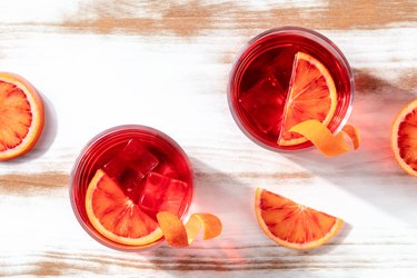 Cocktails made with blood orange juice