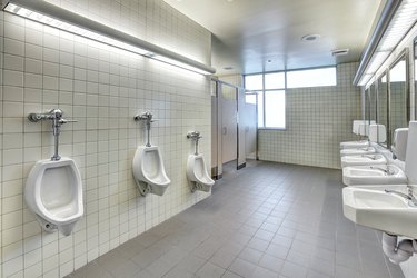 Men's restroom plumbing fixtures.