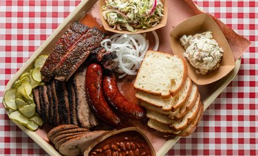 Barbecue Tray Full of Smoked Meats