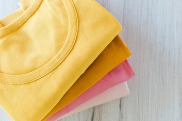 Stack of cotton T-shirts