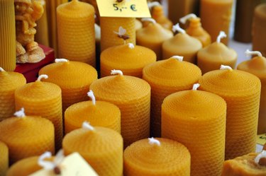 collection of beeswax candles