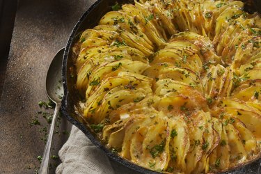 Cheese and herb potato gratin