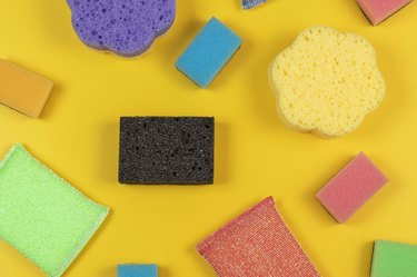 Soft colorful cleaning sponges