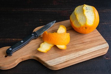 Peeling Strips of Orange Zest