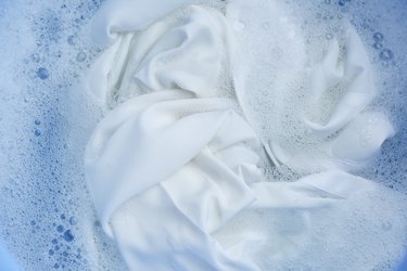 White clothing in suds