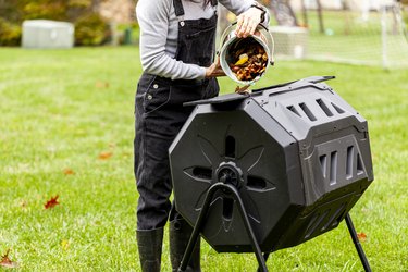 Tumbling Compost Bin, Large Compost Tumbler Bin, Outdoor Garden Composting  Tumbler, Heavy Duty Capacity Composter, for Farm/Kitchen