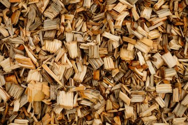 Close up of wood chips