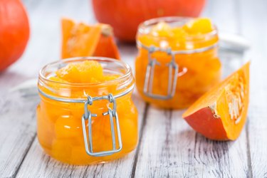 Portions of preserved pumpkins