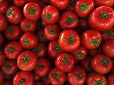 Stack of tomatoes background texture