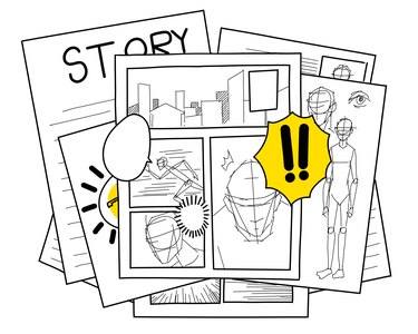 Simple sketch and steps to bring idea to storyboard