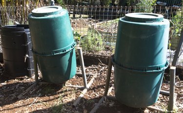 Two compost bins