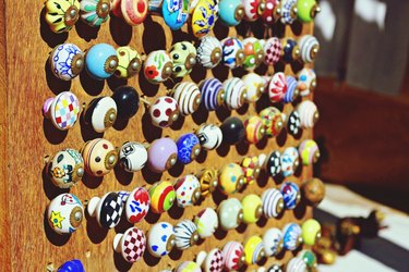 Multicolored Knobs Displayed For Sale