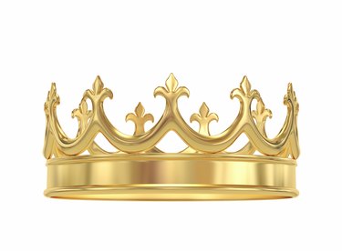 Golden crown isolated on white