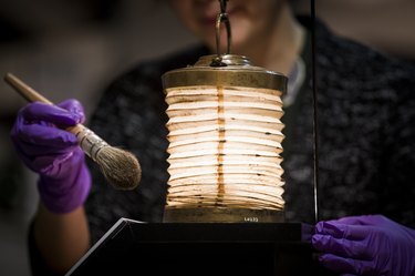 Florence Nightingale's Lamp Among Her Possessions Exhibited In London