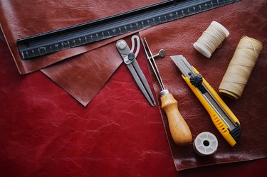 tools and leather material