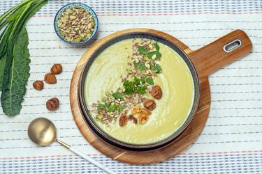 Creamy soup of cabbage and chestnuts