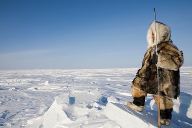 Inuit hunter on the northpole