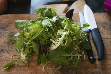 Mesclun and assorted greens