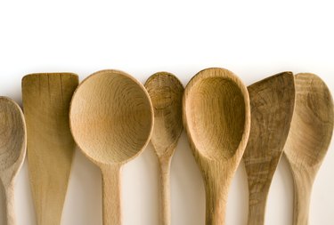 Wooden Spoon and Spatula Kitchen Utensils