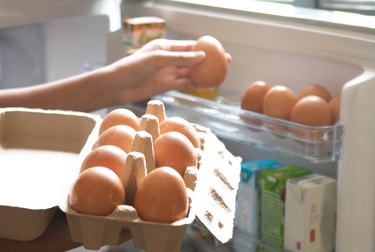 Putting eggs in cold storage
