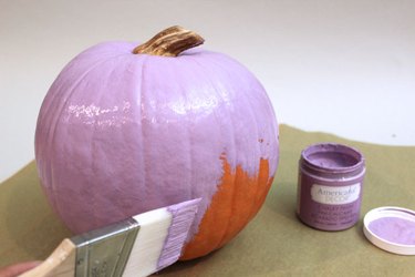 Paint the pumpkin with chalky finish paint