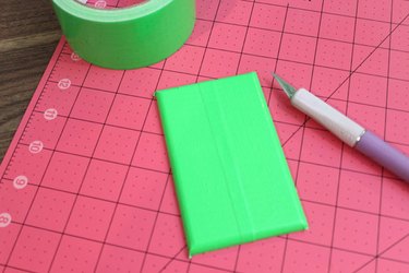 Cover with green duct tape