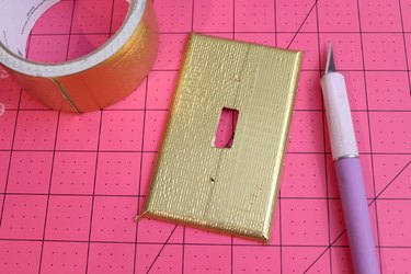Cover with gold duct tape