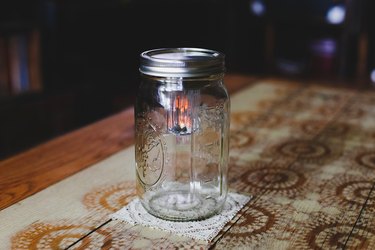 Fairy jars DIY. Use glow in the dark paint and make tiny dots on the inside  of a mason jar.