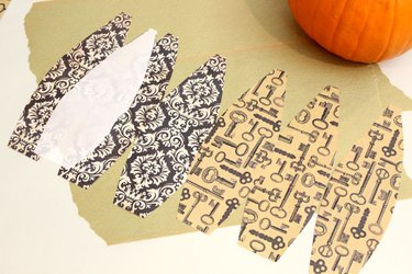Cut paper using the template