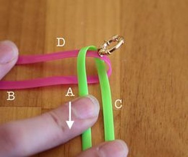 Plastic bracelet store string