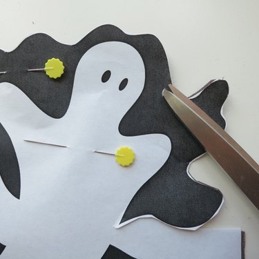 Cut out your template for ghostly kitchen decor