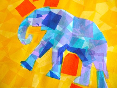 tissue paper collage art projects for kids