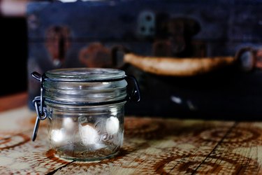 Fairy jars DIY. Use glow in the dark paint and make tiny dots on the inside  of a mason jar.