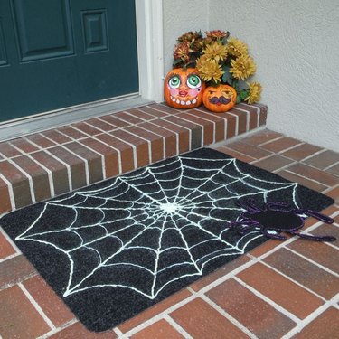 The finish spiderweb doormat in your entryway