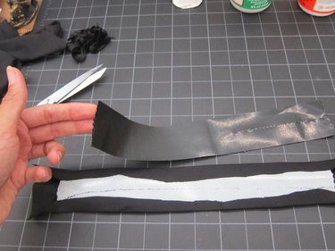 Covering tape strip with fabric