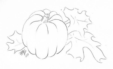 pumpkin pencil drawing