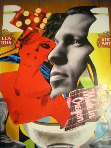 making collages with magazine