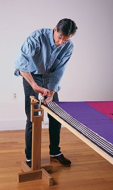 DIY a (inexpensive) home hand quilting floor frame  Diy quilting frame, Quilting  frames, Hand quilting frames