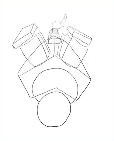 Car Engine Drawing 215040 Vector Art at Vecteezy